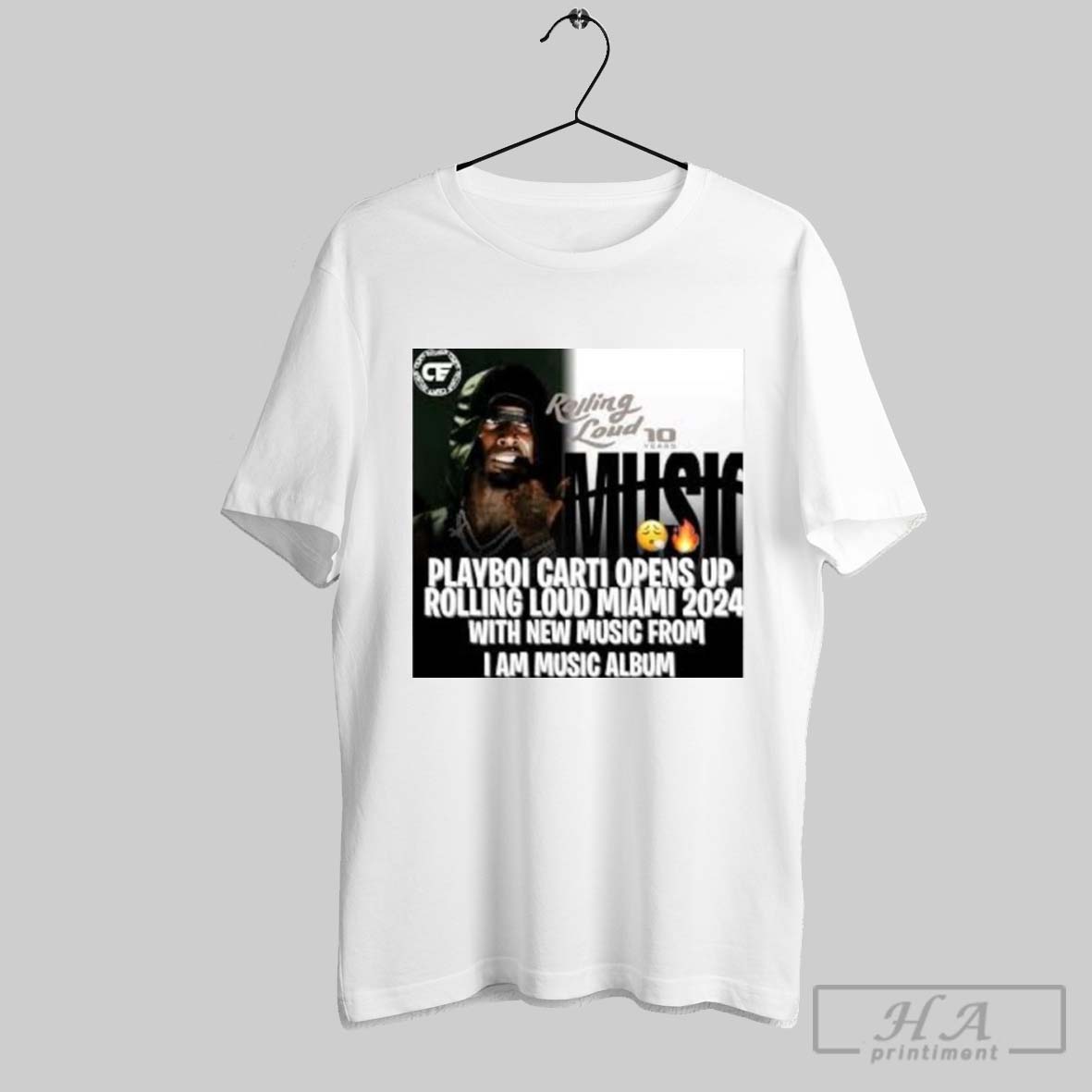 Playboi Carti Opens Up Rolling Loud Miami 2024 With New Music From 1 Am Music Album Shirt