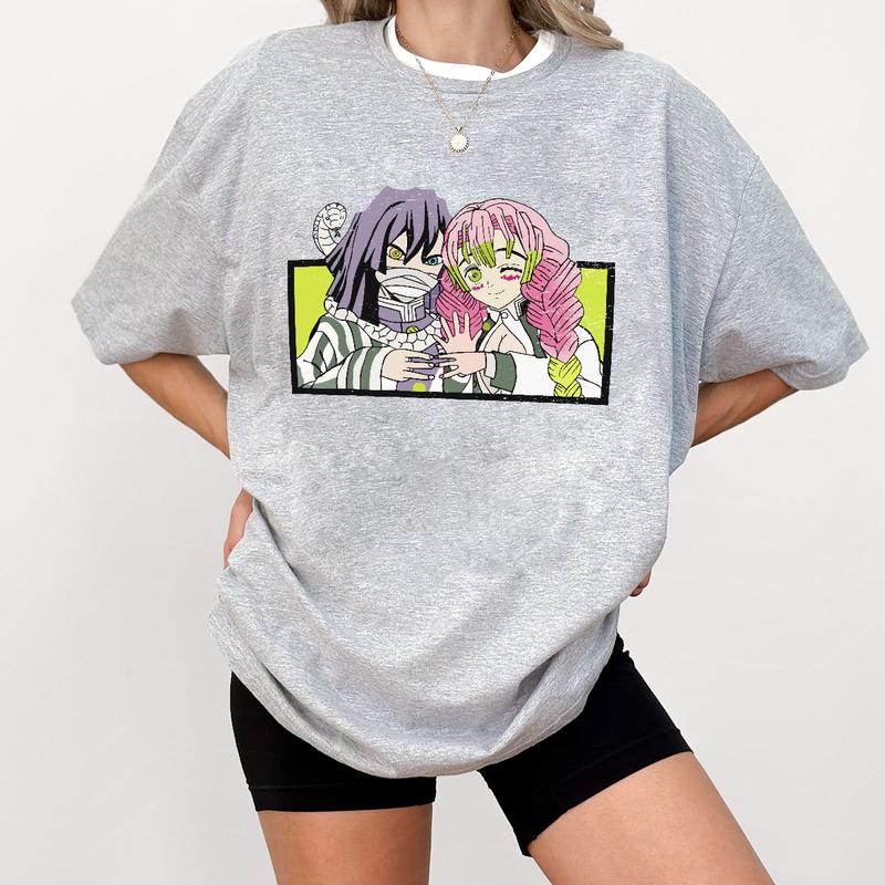 Obandai and Mitsuri lovely couple Demon Slayer Shirt, Snake Hashira and Love Hashira Shirt, Kimetsu No Yaiba t-shirt, anime sweatshirt hoodie, Tanjiro