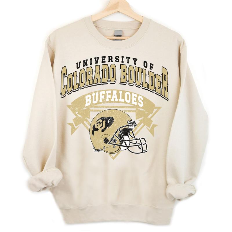 4. Colorado Buffaloes Vintage NCAA Sweatshirt, University of Colorado Unisex Football Shirt, Gifts for Fans, Classic Sportswear