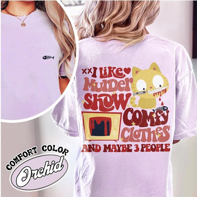 2 Sided Murder mystery shows are my favorite, I also enjoy watching Christmas movies and wearing Christmas themed pajamas and shirts, T-Shirt, Sweatsh