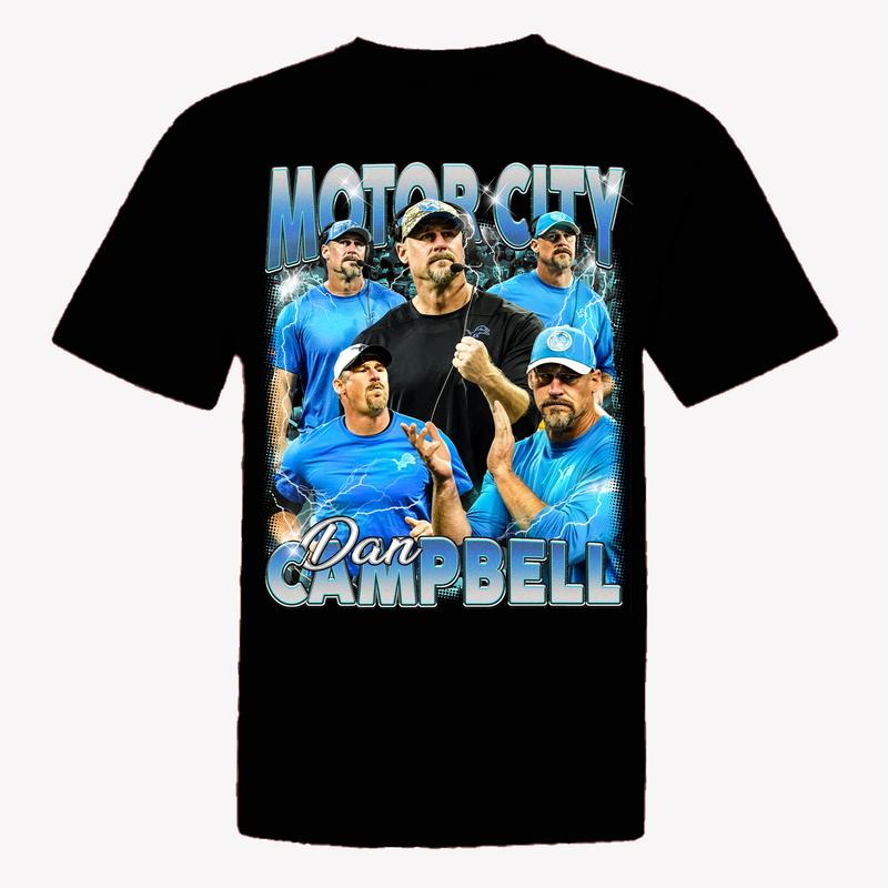 Vintage 90s Graphic Style Motorcity Dan T-Shirt, Dan Campbell Shirt, Vintage Oversized Sport Tee, Retro American Football Bootleg Gift