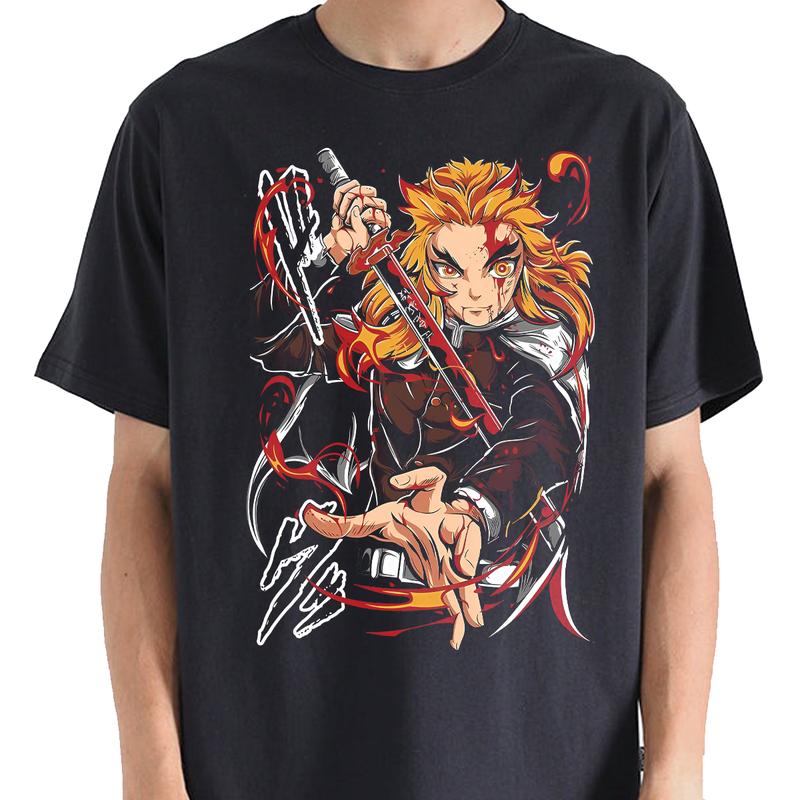Rengoku Kyojuro t-shirt, Demon Slayer main characters shirt, Kimetsu No Yaiba t-shirt, anime sweatshirt hoodie, Tanjiro shirt, Rengoku t-shirt