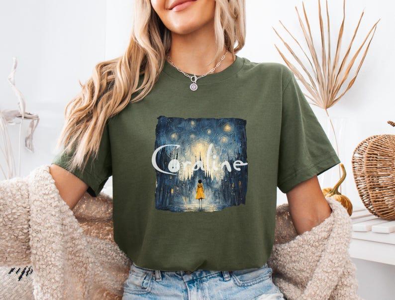 Coraline Doll Sweatshirt, Retro Coraline T-Shirt Hoodie, Spooky Movie Shirt, Funny Cartoonn Shirt 2024, Spooky Coraline Doll Coraline Movie Fan Shirt