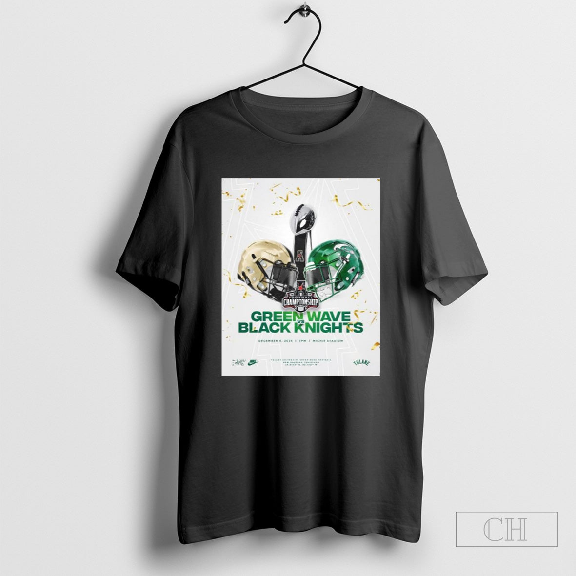 Tulane Green Wave vs. Army Black Knights Football Championship Michie Stadium New Orleans Louisiana T-Shirt