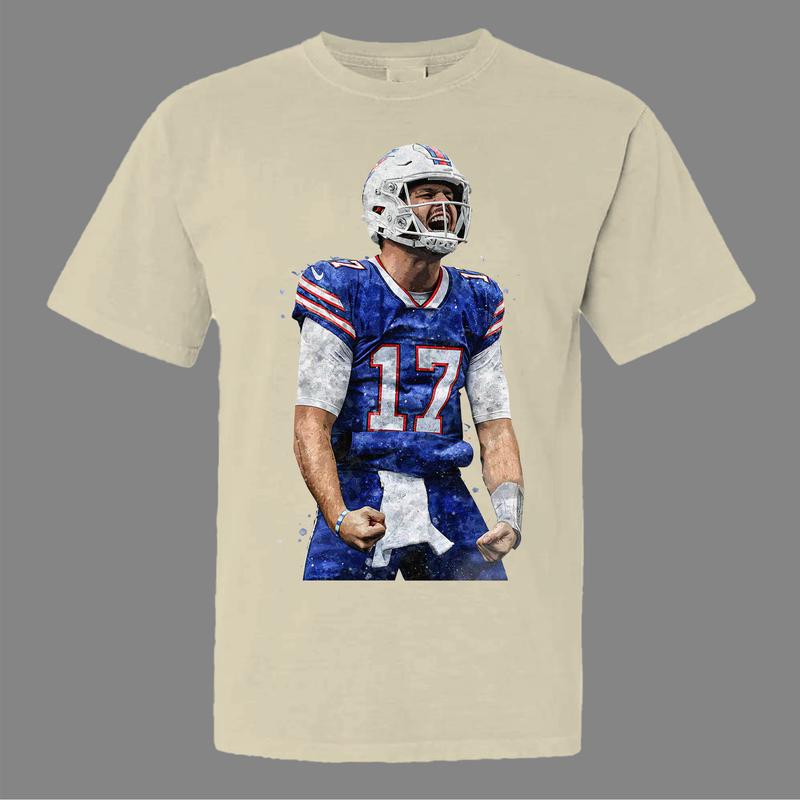 Vintage J0sh Allen T-Shirt, American Football Merch, Vintage Design 90s Graphic Tee Football, Perfect for Fans of Buffalo, Gildan Full Size Color
