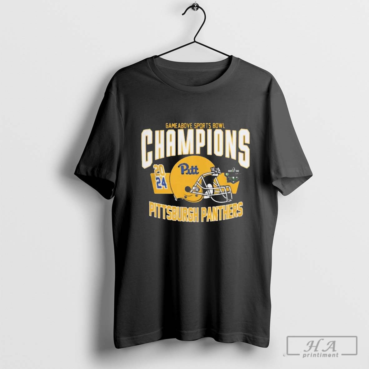 Pittsburgh Panthers Football 2024 Gameabove Sports Bowl Champions Helmet T Shirts