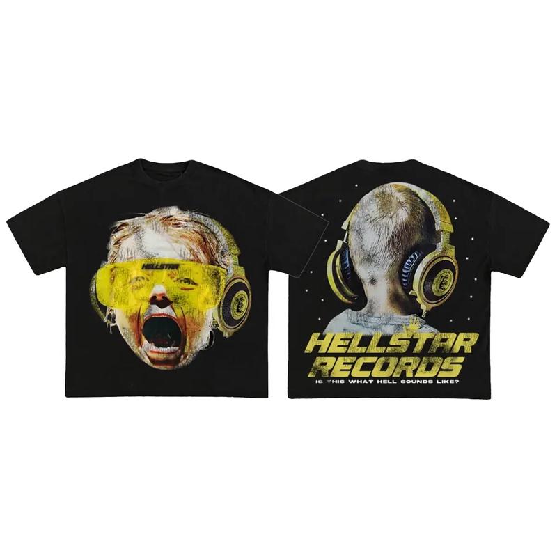 Y2K Graphic Hellstar Scream Baby Personalize Printed Tshirt Casual Cotton Classic Crewneck