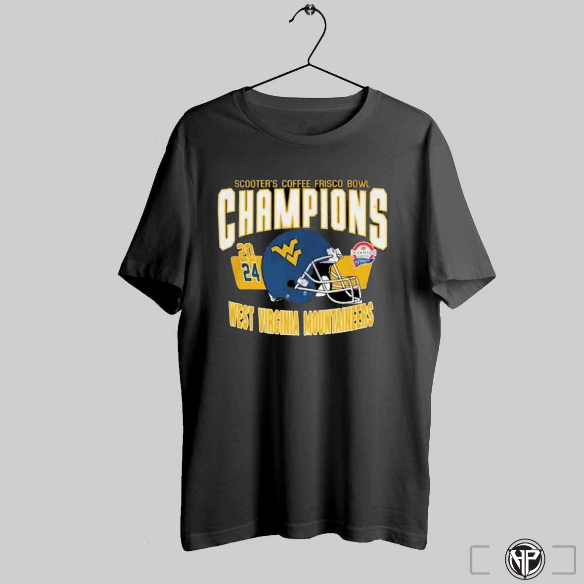 West Virginia Mountaineers Scooters Coffee Frisco Bowl Champions 2024 Helmet T Shirts Trendy Sweatshirt