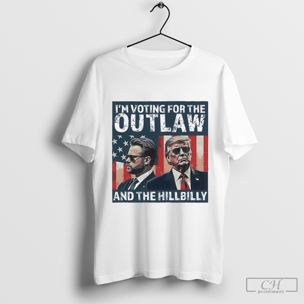 Trump And Vance I'm Voting For The Outlaw And The Hillbilly Graphic Shirt