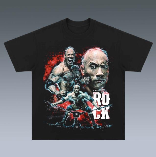 VINTAGE TEE  THE ROCK-DWAYNE DOUGLAS JOHNSON, Prints Vintage T-Shirt, Wrestler Shirt, WWE Shirt, Graphic Tee, Unisex T-Shirt, Gift All Top Menswear