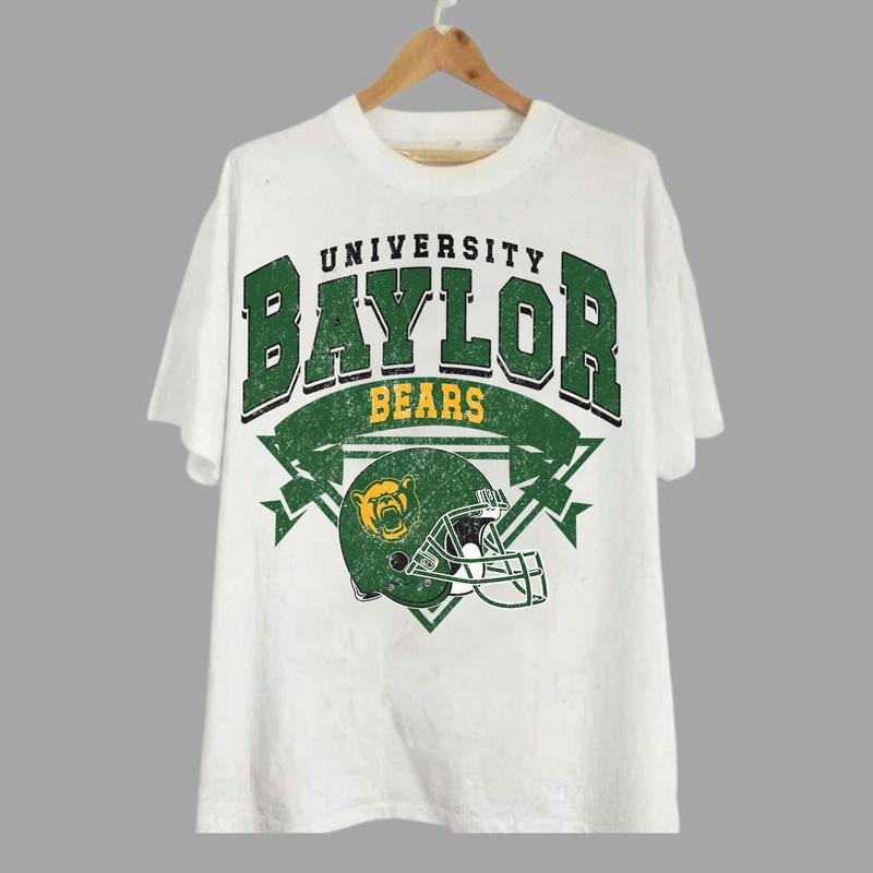 35. Baylor Bears Vintage NCAA Football Sweatshirt, University Sports Apparel, Classic College Hoodies for Fans