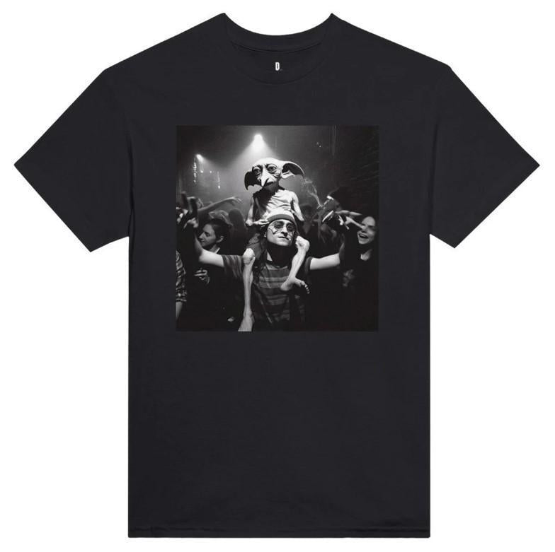 Harry Potter And Dobby T-shirt Sweatshirt Hoodie, Funny Meme Graphic T-Shirt, Vintage Style Movie Parody T-Shirt Funny Meme Dark Menswear Top Shortsle