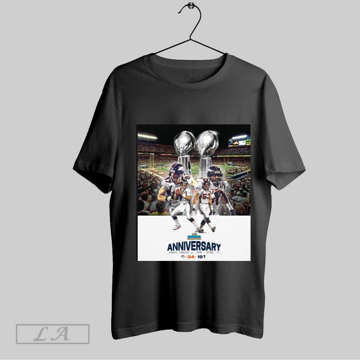 Top Super Bowl Xxxiii Back To Back Champions Anniversary Sunday January 31 1998 Miami Fl Denver Broncos Win Atlanta Falcons Final Score 34 19 Poster U