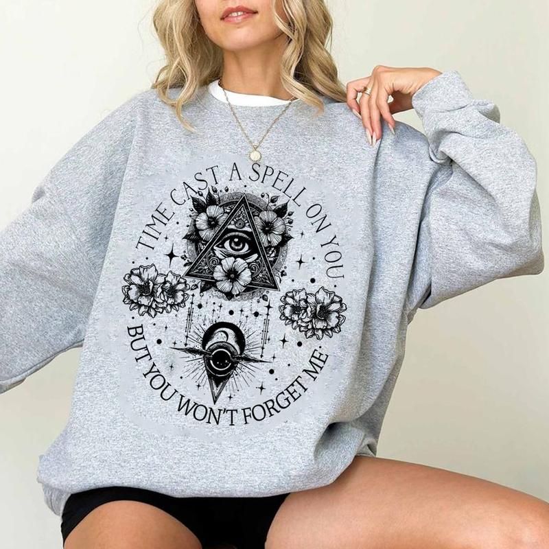 Time Cast A Spell On You But You Won't Forget Me Shirt, Classic Rock Band Lover Sweatshirt, Retro Music Fan Gift, Festival Wear, Silver Tee