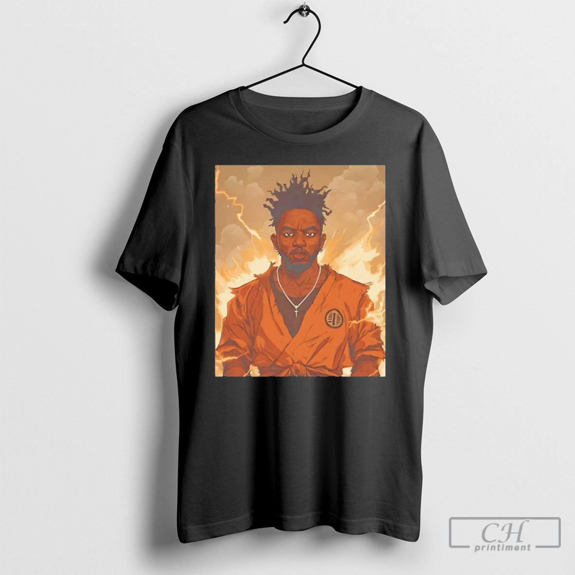 Official Super Saiyan Kendrick Bold Anime X Hip Hop Shirt Sweatshirt