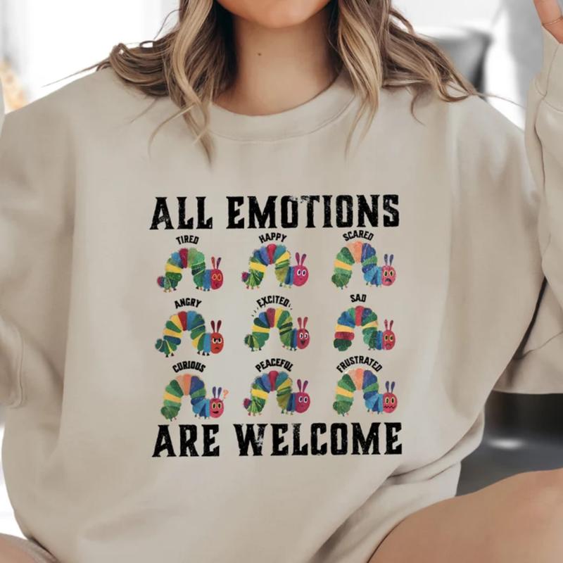 All Emotions Are Welcome Shirt, Book Lover Shirt, Children's Character Affirmations Shirt, I Still Read Children's Books Shirt,Teacher Characters Shir