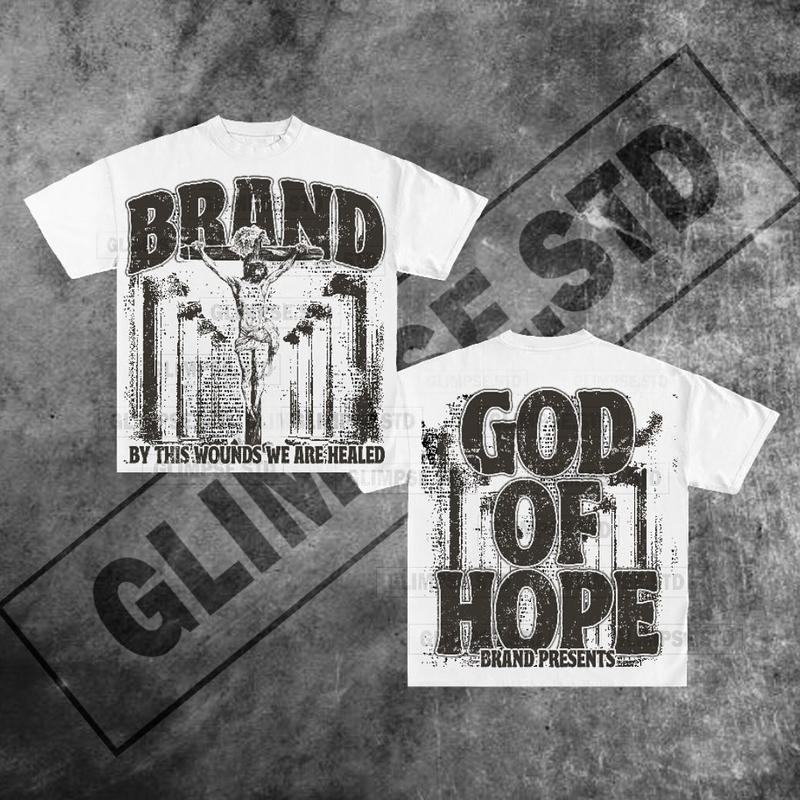 Y2K Graphic God Of Hope Personalize Printed Tshirt Casual Cotton