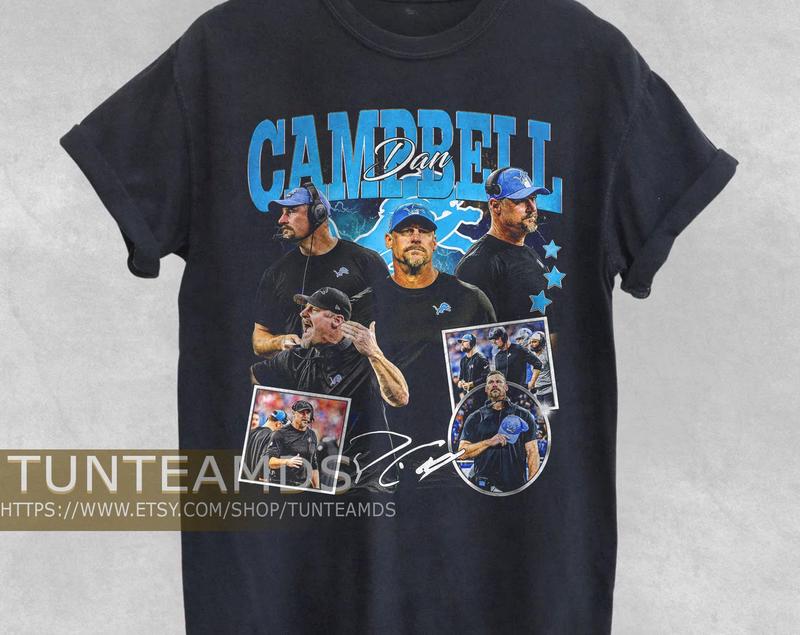 Vintage Dan Campbell Shirt, Sweatshirt , Football Shirt, Classic 90S Graphic Tee, Unisex, Vintage Bootleg, Tshirt, Fan Gift