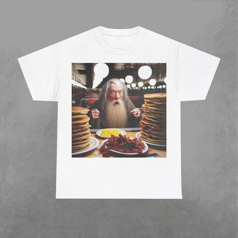 Gandaff Eating Shirt, Gandaff Shirt, LOTR Lord Of The Ring Sweatshirt, Movie Graphic Shirt Classic Fabric Top