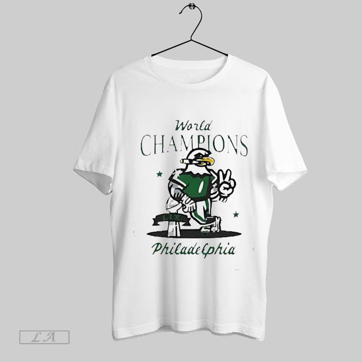Top Philadelphia Eagles 2 Times World Champions Mascot Smoking 2025 T Shirt Sweatshirt Hoodie Shirt