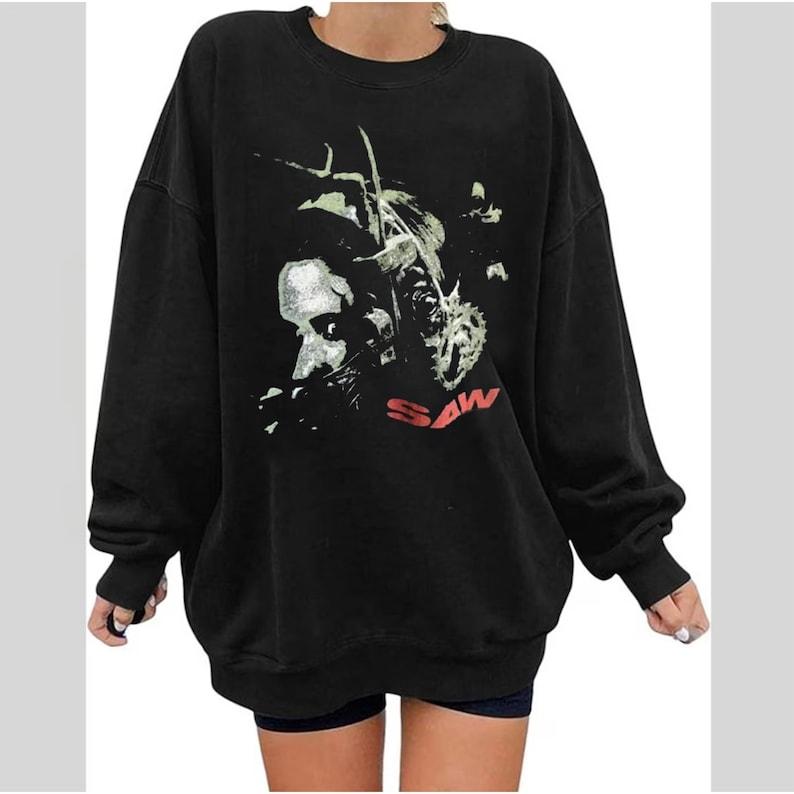 Vintage Saw Reverse Bear Trap movie promo tee, SAW Movie Vintage 90s T Shirt, Saw Horror Movie T Shirt - Unisex T-Shirt, Hoodie, Sweatshirt for Men Wo