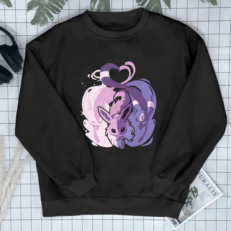 Eevee Sweatshirt, Eevee Espeon Umbreon Sweatshirt, Eveelution Shirt, Espeon Shirt, Lover Men Women Anime Shirt Gifts, Pokemon Shirt, Pokemon Merch, Ma