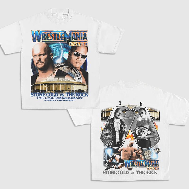 WRESTLEMANIA 17 TEE, Wrestling Graphic Tee, WWE Tee, Sports T-shirt, Athlete Shirt, Wrestling Gift Streetwear Crewneck Clothing