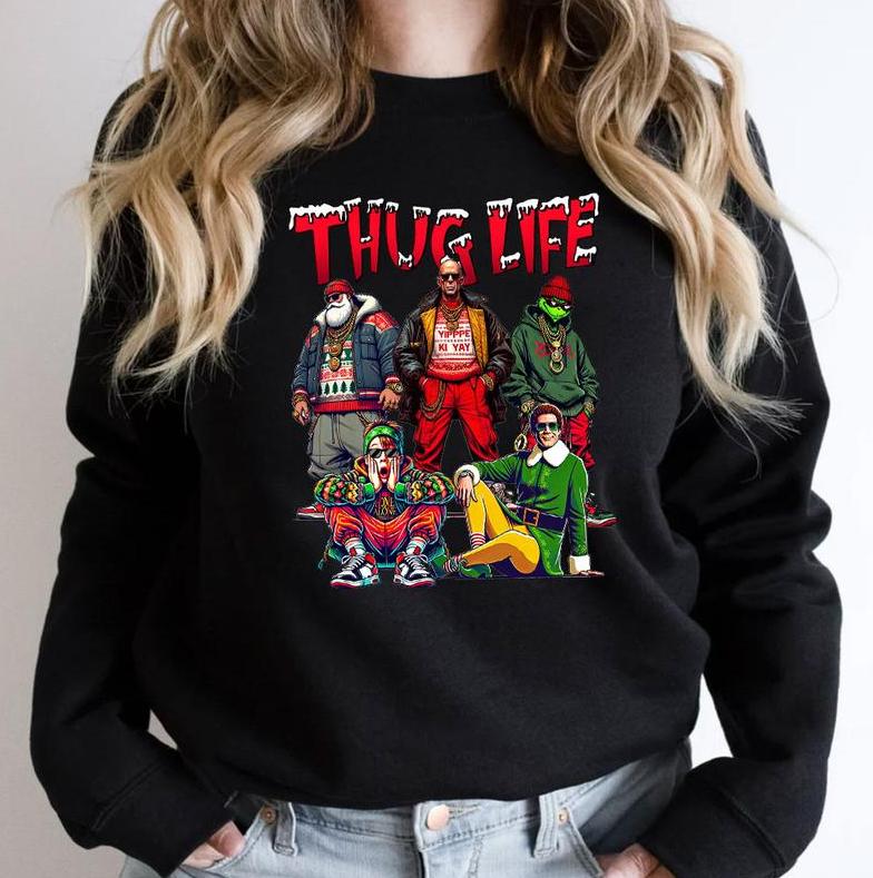 THUGLIFE Christmas Shirt, Christmas Movies Shirt, Xmas Graphic Tee