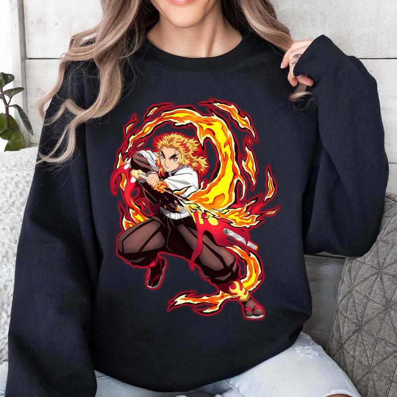 Rengoku Flame Breathing t-shirt, Demon Slayer main characters shirt, Kimetsu No Yaiba t-shirt, anime sweatshirt hoodie, Tanjiro shirt, Rengoku t-shirt