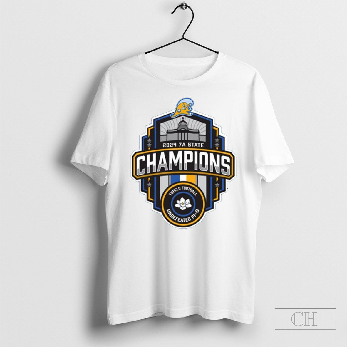 Tupelo High Football 2024 7a Champions Logo Reveal Shirt