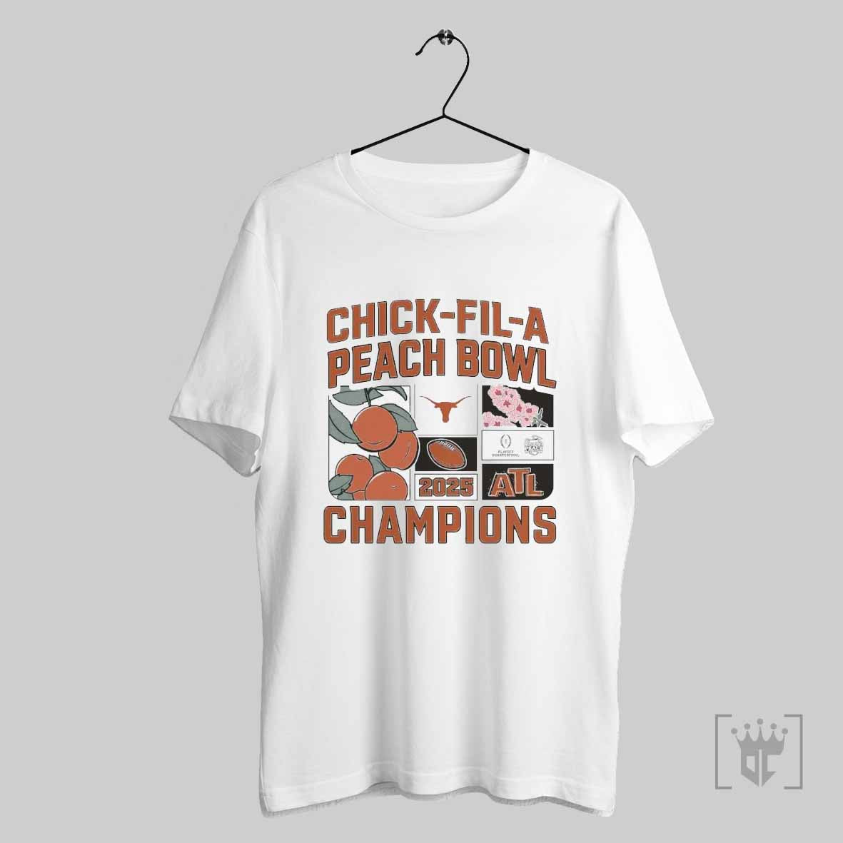 Texas Longhorns Cfp 2025 Chick Fil A Peach Bowl Champions Victory Ahead T Shirt