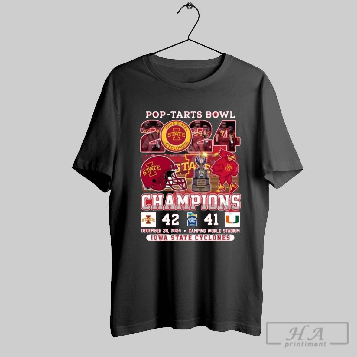 Pop Tarts Bowl 2024 Champions Iowa State Cyclones Ncaa T Shirt