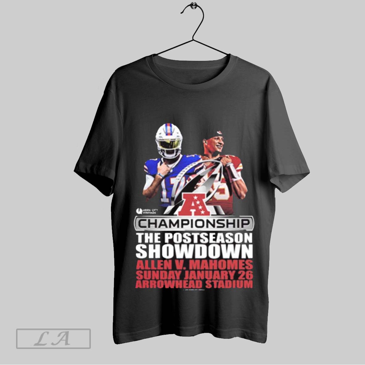 Top Qcv The Postseason The Showdown Afc Championship Allen Buffalo Bills Vs Mahomes Kansas City Chiefs Jan 26 Arrowhead Stadium Unisex Sweatshirt T Sh