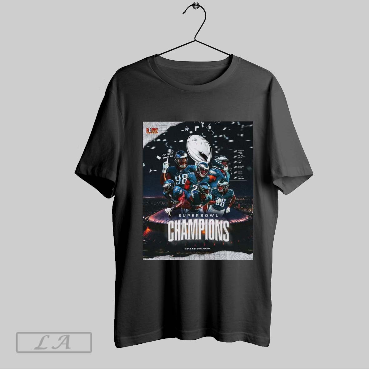Top Poster Georgia Football Philadelphia Eagles Super Bowl Champions Fly Philly Dawgs Fly Caesars Superdome Unisex Sweatshirt T Shirt