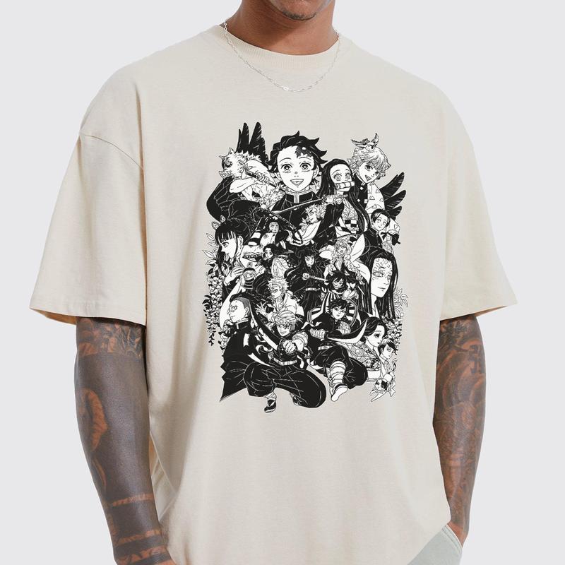 Demon Slayer full characters t-shirt, Demon Slayer main characters shirt, Kimetsu No Yaiba t-shirt, anime sweatshirt hoodie, Tanjiro shirt, Rengoku t-