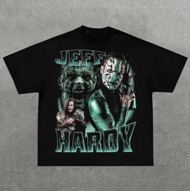 VINTAGE TEE  JEFF HARDY, Prints Vintage T-Shirt, Wrestler Shirt, WWE Shirt, Y2k Shirt, Vintage Graphic Tee, Unisex T-Shirt, Gift For Him, Adult Casual