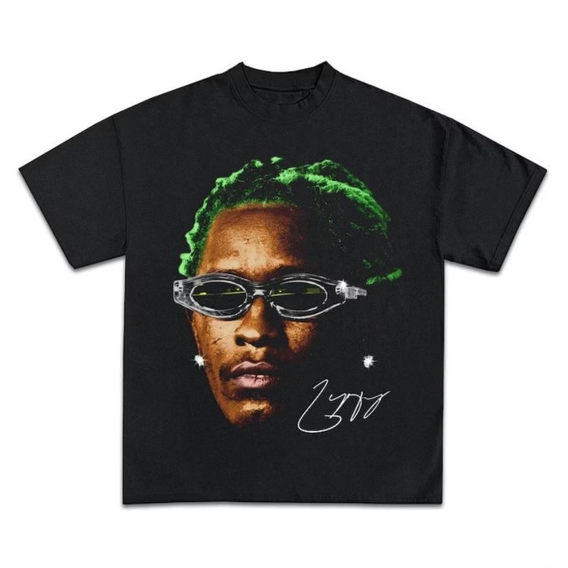 YOUNG THUG T-SHIRT, Rap Tee Concert Merch Thugger Slime Season, Green Rare Hip Hop Graphic