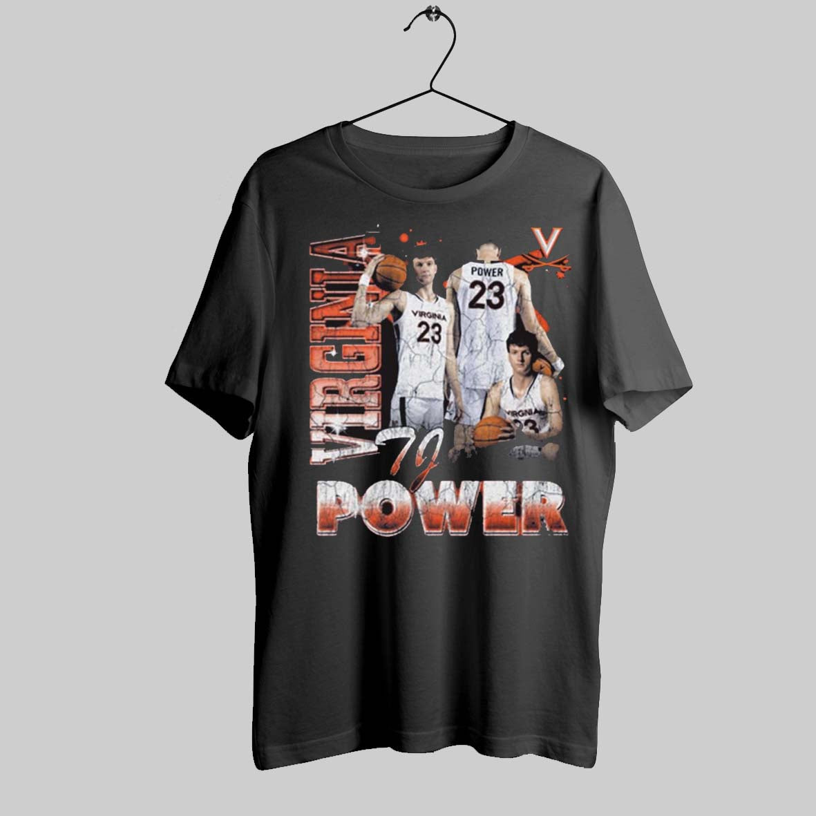Tj Power Virginia Cavaliers Basketball 90s Graphic Player Vintage T Shirt