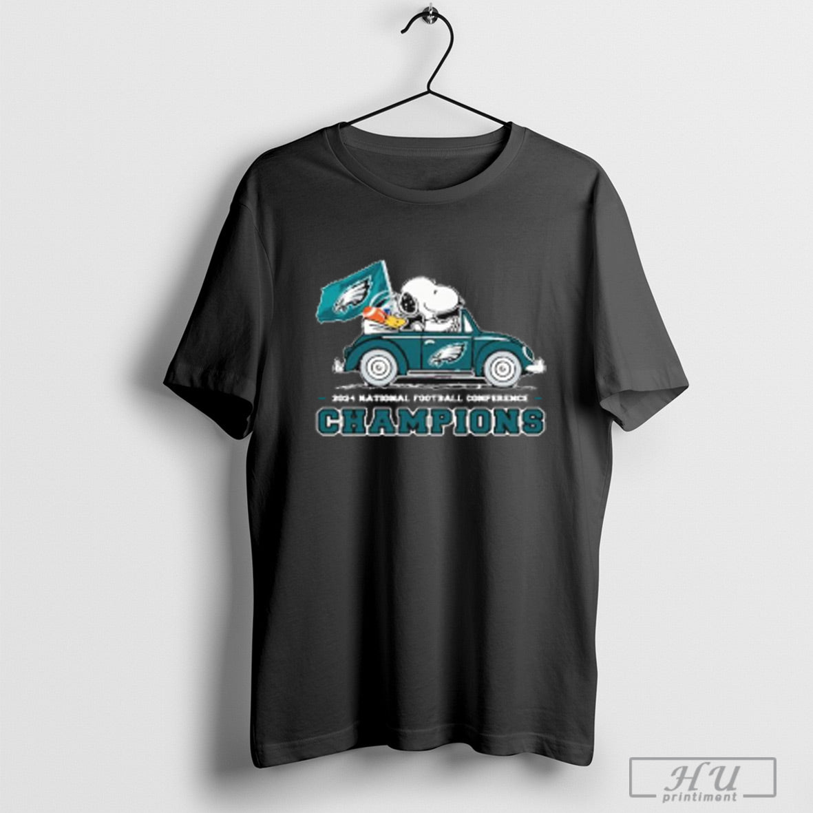 Trendy Snoopy And Woodstock Driving Car Philadelphia Eagles 2024 Nfc National Football Conference Champions 2025 Philly T Shirts