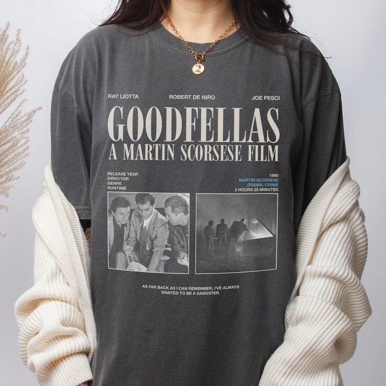 Goodfellas Movie T-Shirt, Retro Martin Scorcese Gangster Mafia Film Graphic Tee Shirt, Goodfellas Godfather Mob Movie Memorabilia Gift