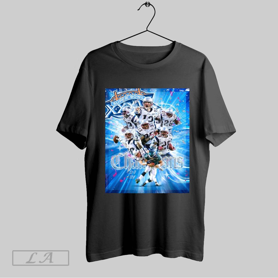 Top Tom Brady Corey Dillon Tedy Bruschi New England Patriots 44 Vs 21 Philadelphia Eagles Super Bowl Champions Poster Unisex Sweatshirt T Shirt