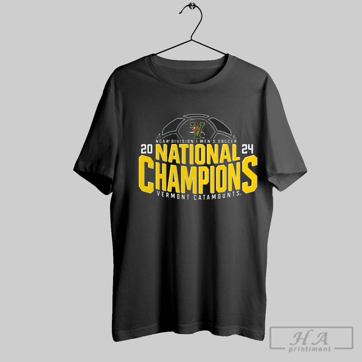 Vermont Catamounts Ncaa Division I Mens Soccer National Champions 2024 Logo Graphic T Shirt