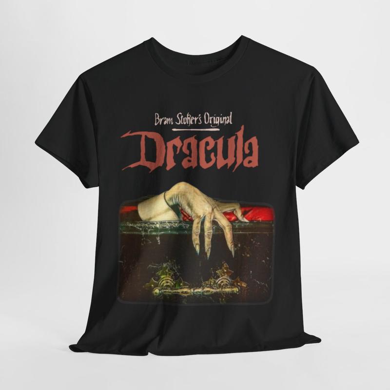 Vintage Dracula TShirt, Movie Poster Vampire Shirt Cotton Fabric