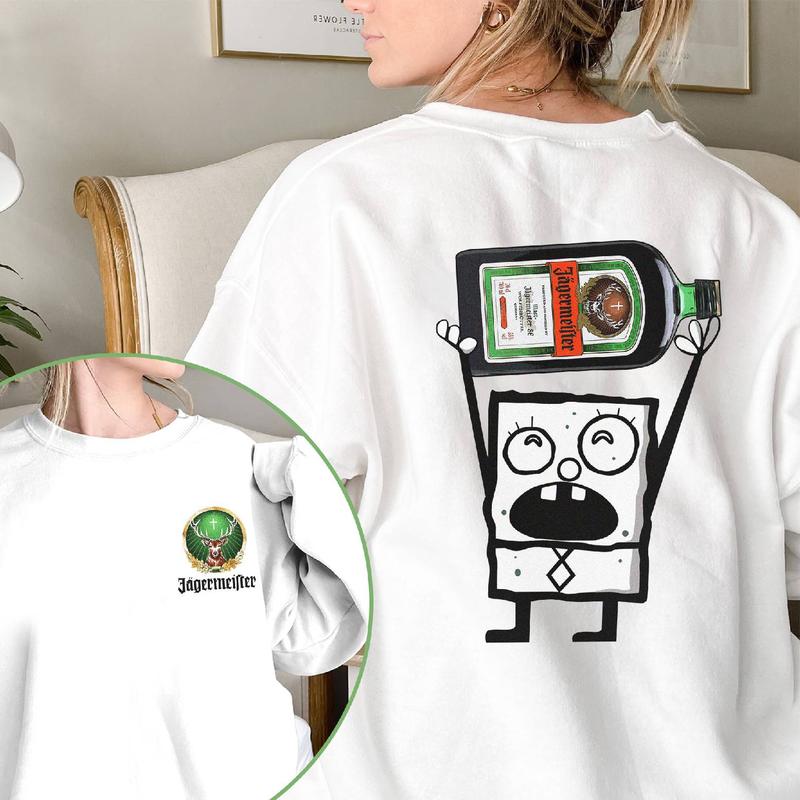 Jagermeister Doodlebob Shirt, Doodlebob Character Movie Tshirt, Drinking Lover Tshirt, Funny Shirt