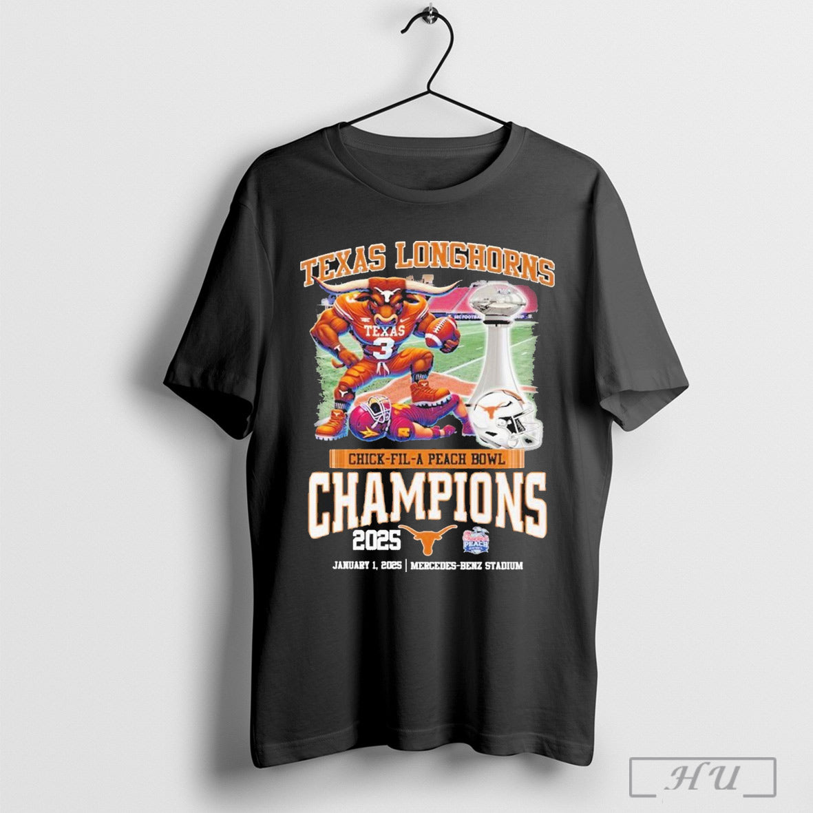 Texas Longhorns Chick Fil A Peach Bowl Champions 2025 Limited Edition T Shirt