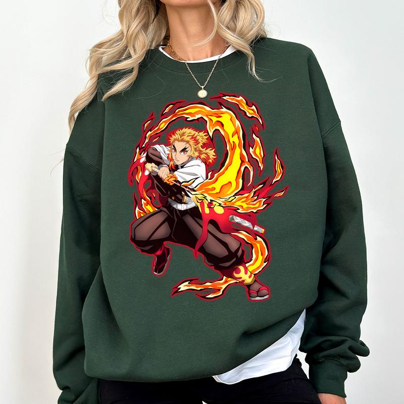 Rengoku Flame Breathing t-shirt, Demon Slayer main characters shirt, Kimetsu No Yaiba t-shirt, anime sweatshirt hoodie, Tanjiro shirt, Rengoku t-shirt
