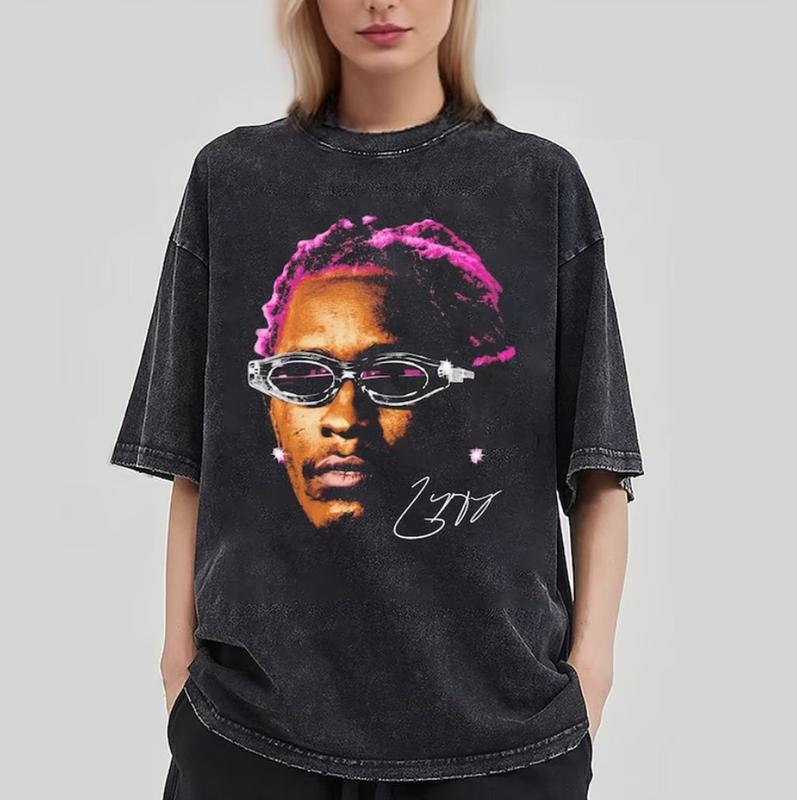 Young Thug Pink Signatures T-shirt, Young Thug Face Shirt, Young Thug Rapper 90s Shirt, Music Sweatshirt, Young Thug Shirt