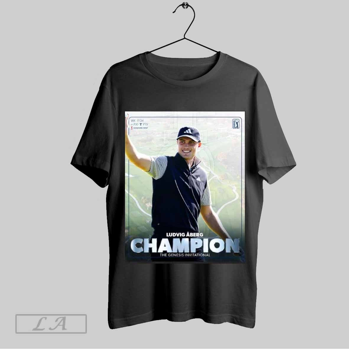 Top Ludvig Aberg 2 Time Winner The Genesis Invitational Champion T Shirt