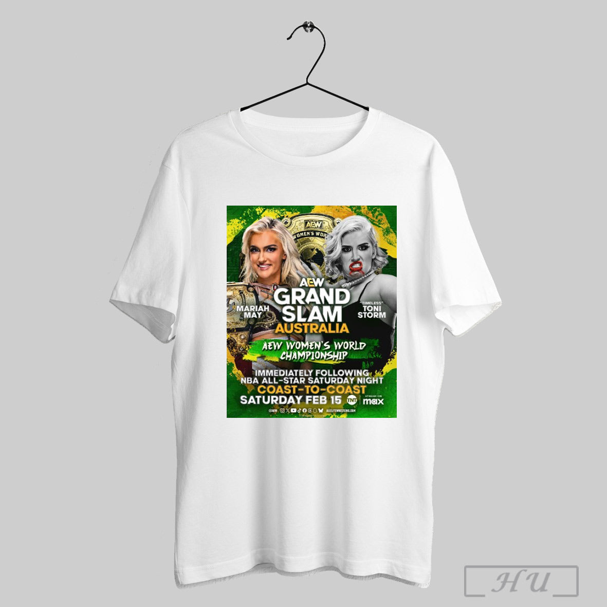 Trendy Aew Grand Slam Australia Mariah May Vs Toni Storm Aew Womens World Championship Feb 15 Poster T Shirt