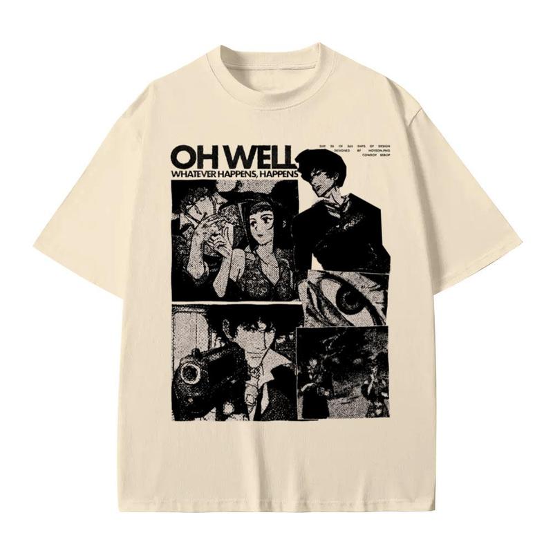 Cowboy Bebop Shirt Vintage Anime Merch Menswear Top